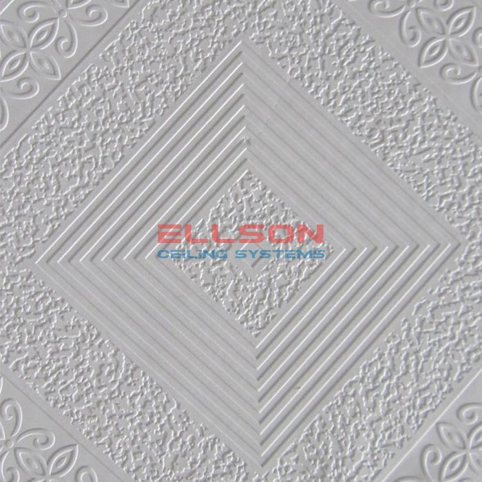 PVC Laminated Gypsum Ceiling Tiles EP244