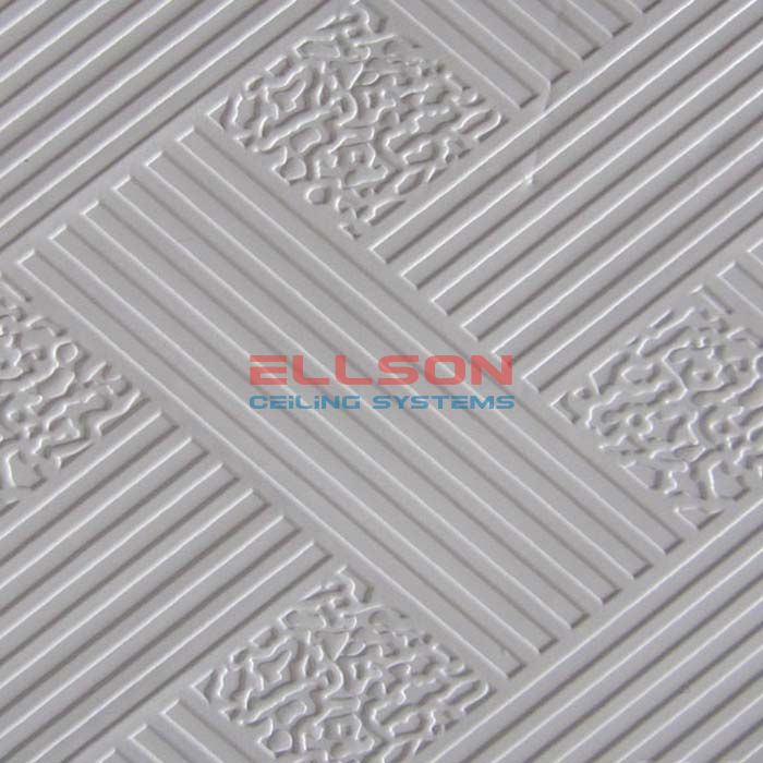 PVC Laminated Gypsum Ceiling Tiles EP996